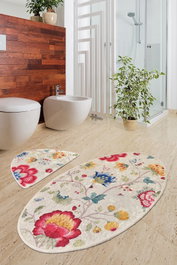 Mijölnir Arya Oval Juego de Alfombras de Baño Multicolor